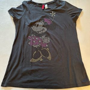 Minnie Mouse rhinestone shirt h & m brand